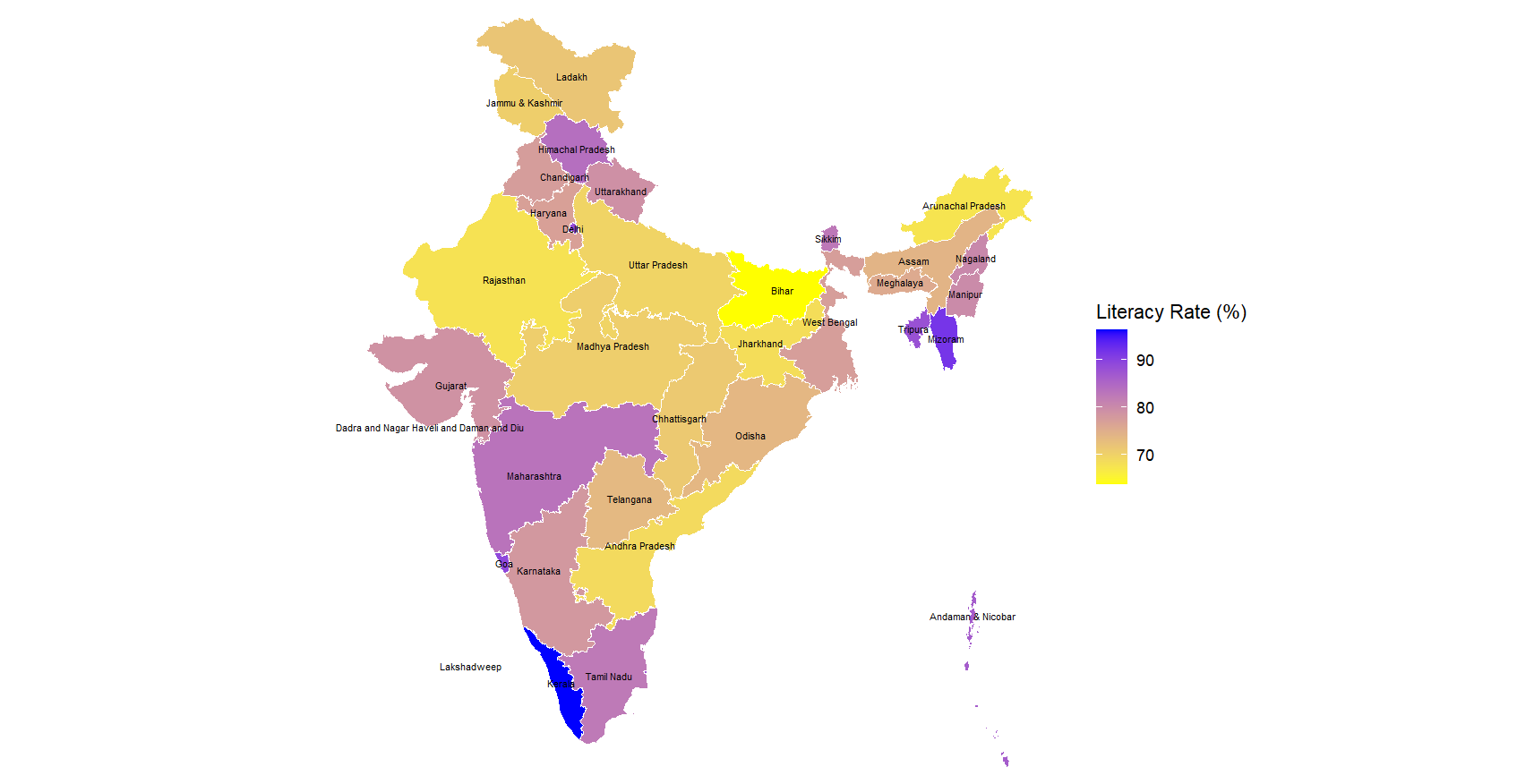 India’s 36 Divisions Including Jammu & Kashmir and Ladakh