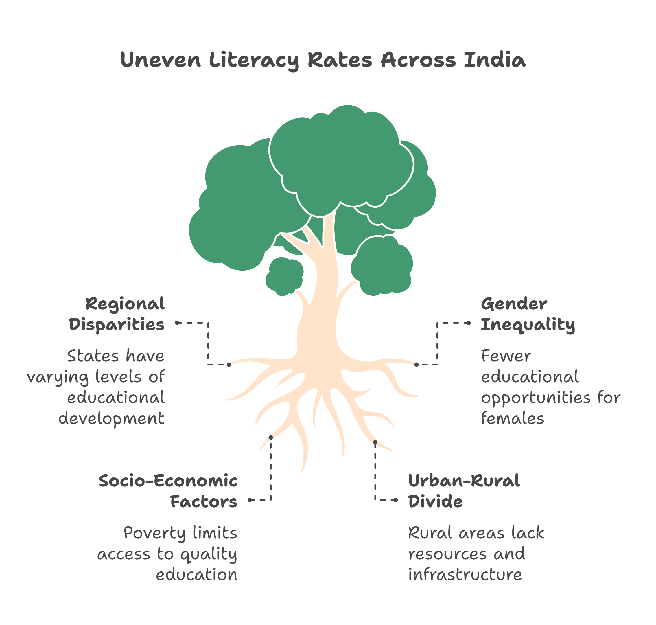 uneven literacy in india